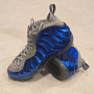 Blue and Gray Foamposite Sneakers
